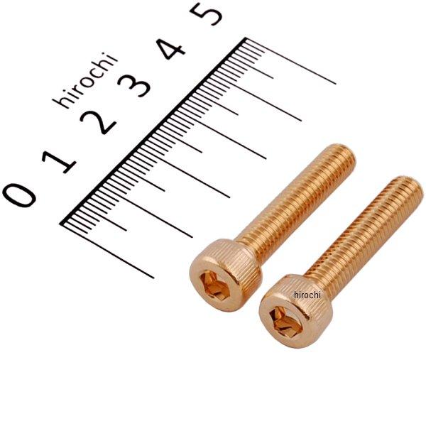 811640-030 ポッシュ POSH ステンレスキャップボルト 24Kメッキ M6x30 2個入り