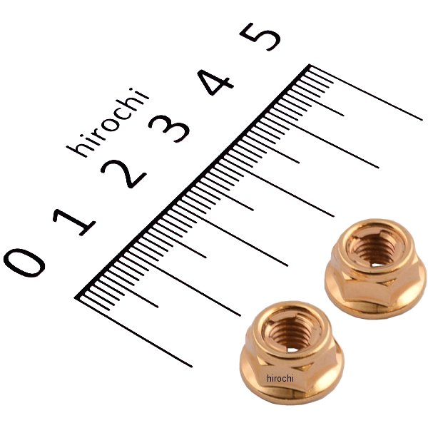 811720-06 ポッシュ POSH SUS304 フランジ付きロックナット M6 P1.0 24Kメッキ 2個入り