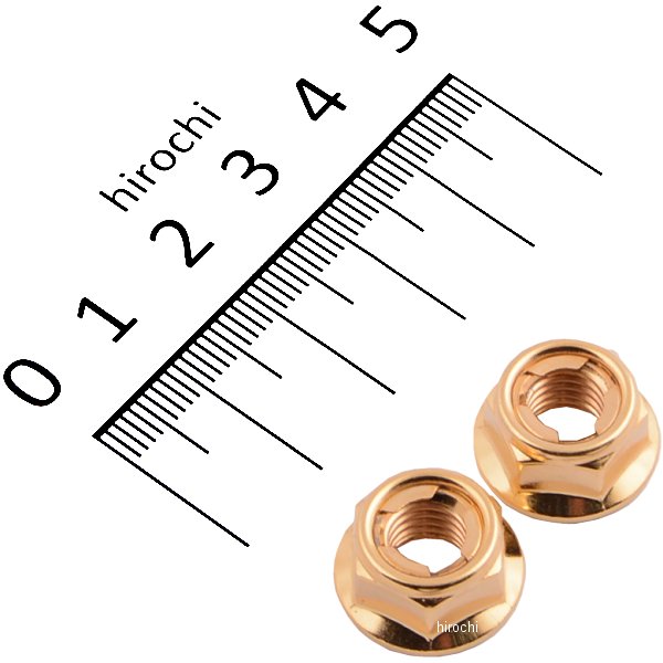 811720-08 ポッシュ POSH SUS304 フランジ付きロックナット M8 P1.25 24Kメッキ 2個入り