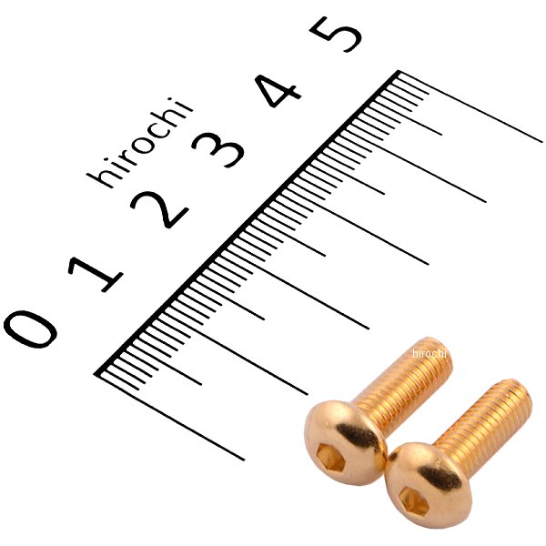 811810-015 ポッシュ POSH SUS304 六角穴付きボタンキャップボルト M5x15 P0.80 24Kメッキ