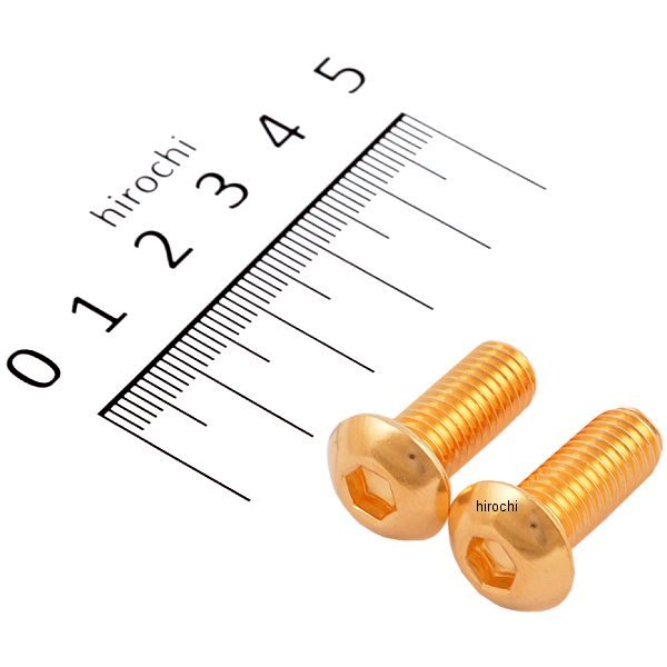 811830-020 ポッシュ POSH SUS304 六角穴付きボタンキャップボルト M8x20 P1.25 24Kメッキ