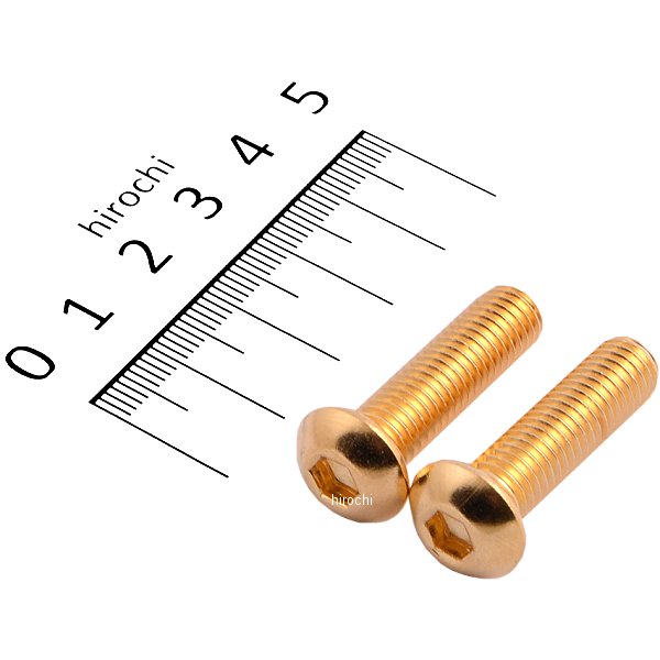 811830-030 ポッシュ POSH SUS304 六角穴付きボタンキャップボルト M8x30 P1.25 24Kメッキ