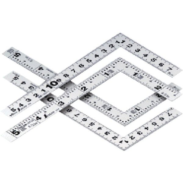 10037 816-3802 シンワ測定(株) シンワ 曲尺平ぴたシルバー 15cm裏面5寸 併用目盛