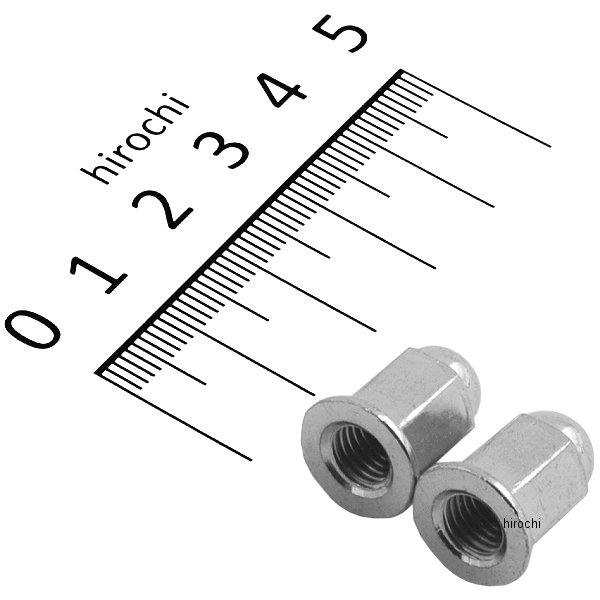 820740-07 ポッシュ フランジ付ロング袋ナット M7 P1.0 メッキ 2個入り