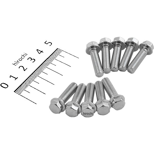 820855-022 ポッシュ POSH ホンダ純正タイプ フランジ六角ボルト ユニクロ M6x22 P1.0 10本入り