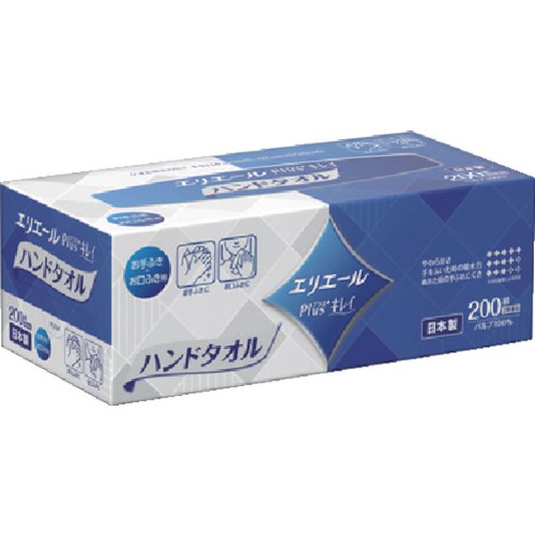 21000586 349-5067 (株)EBS エリエール Plus＋キレイハンドタオル ボックス200W1P