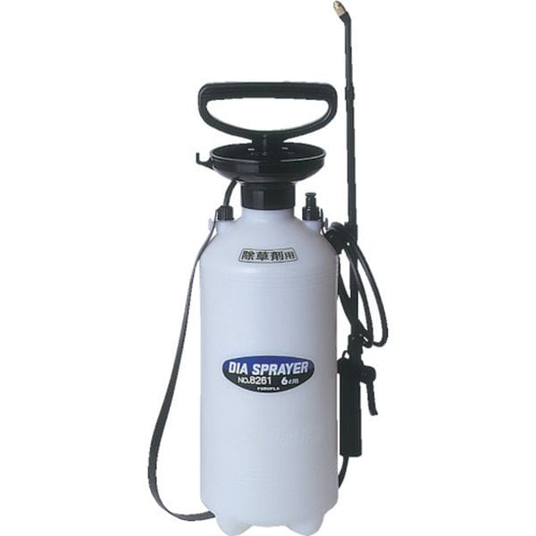 8261 126-1733 (株)フルプラ フルプラ ダイヤスプレープレッシャー式噴霧器 除草剤用6L
