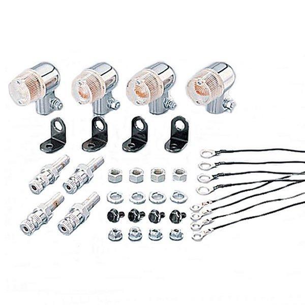 830-0302113 キタコ ウインカーキット 丸・ミニ クロム/クリア