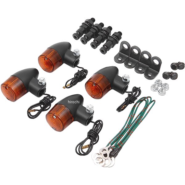 830-0402114 キタコ ウインカーキット ロケット・ミニ ブラック/アンバー