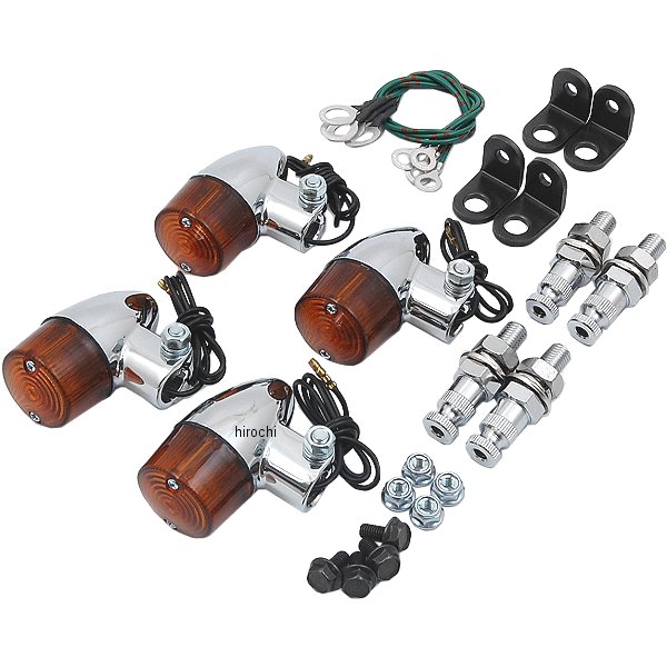 830-0402128 キタコ ウインカーキット ロケット・ミニ クローム/アンバー