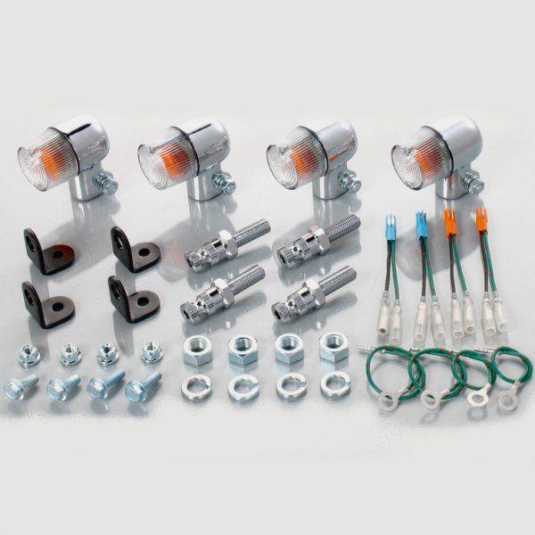 830-1137030 キタコ ウインカーキット 丸ミニウインカー クリアレンズ ・モンキー (FI車専用)