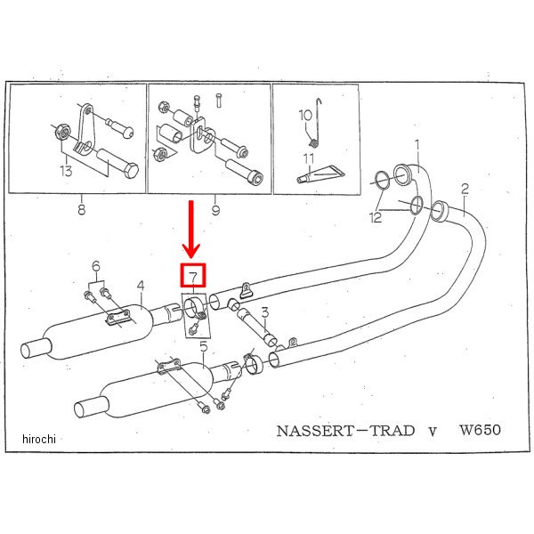 8314-K70-00 ビート BEET クランプバンドセット W650