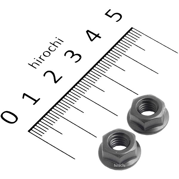 831675-06 ポッシュ POSH ステンレスフランジ付き六角ナット M6 P1.0 スタンダードタイプ 2個入り 黒