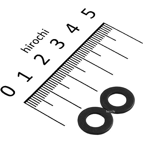 831690-06 ポッシュ POSH ステンレス平ワッシャ M6 スタンダードタイプ 2個入り 黒