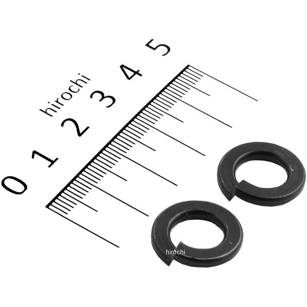 831695-10 ポッシュ POSH ステンレススプリングワッシャ M10 スタンダードタイプ 2個入り 黒