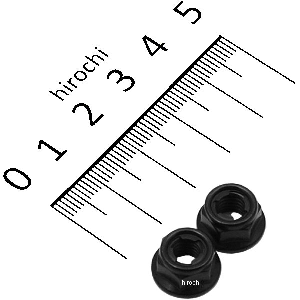 831720-06 ポッシュ POSH ステンレスフランジ付きロックナット M6 P1.0 スタンダードタイプ 2個入り 黒