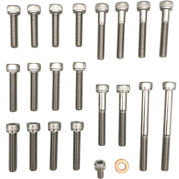 840808 ポッシュ POSH クランクケースカバーネジセット SR400/500 ステンレス