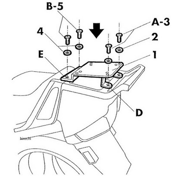W0R16T シャッド SHAD トップマスターフィッティングキット 96年-06年 BMW R1150RS、R110RT、K1100LT、R1150RT