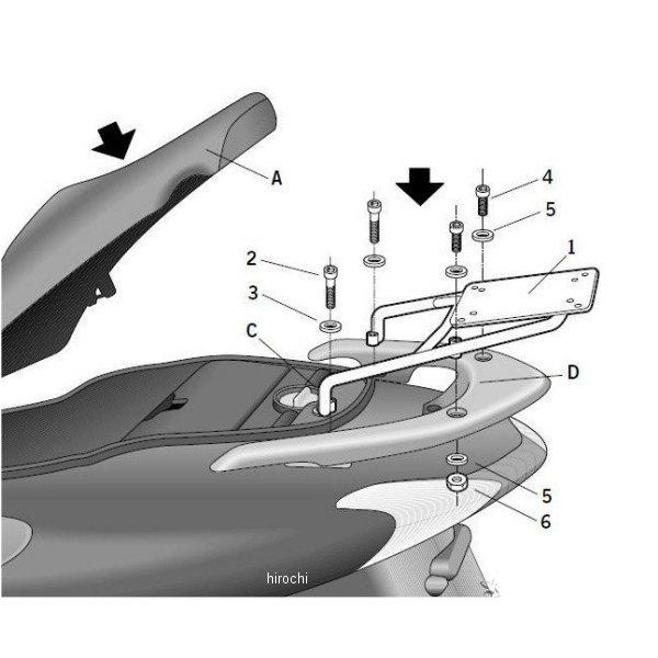 H0DL12ST シャッド SHAD トップマスターフィッティングキット 02年-08年 ディラン SES150、SES125