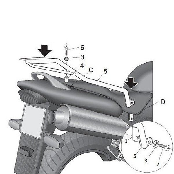 H0HR63ST シャッド SHAD トップマスターフィッティングキット 03年-06年 ホーネット600