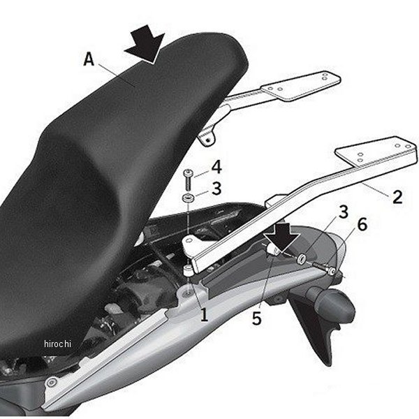 H0HR67ST シャッド SHAD トップマスターフィッティングキット 07年-10年 CB600F