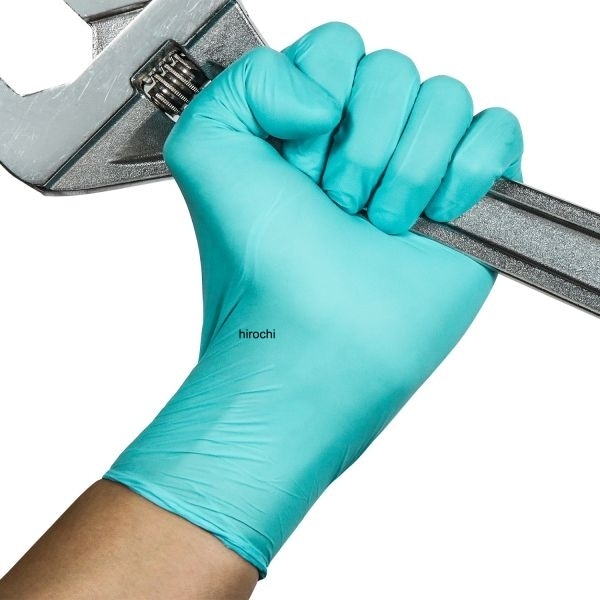 851008 NBS バイクパーツセンター 薄手メカニックニトリルグローブ ブルー Lサイズ 100枚