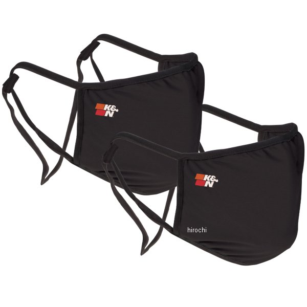 88-0520BK K&N 2層式布フェイスマスク 黒 2枚入り
