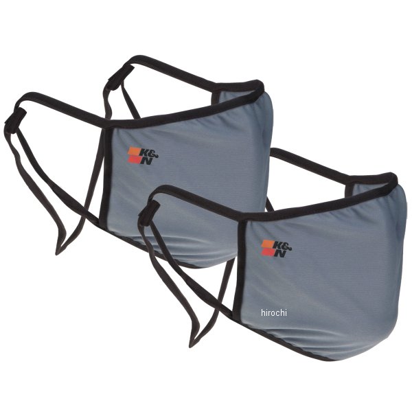 88-0520G K&N 2層式布フェイスマスク グレー 2枚入り