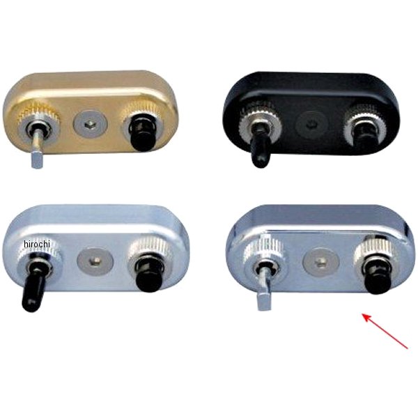 880220 ポッシュ POSH ミニスイッチ ウインカー/ホーン 1インチ(25.4mm)ハンドル用 キャップ付き クローム