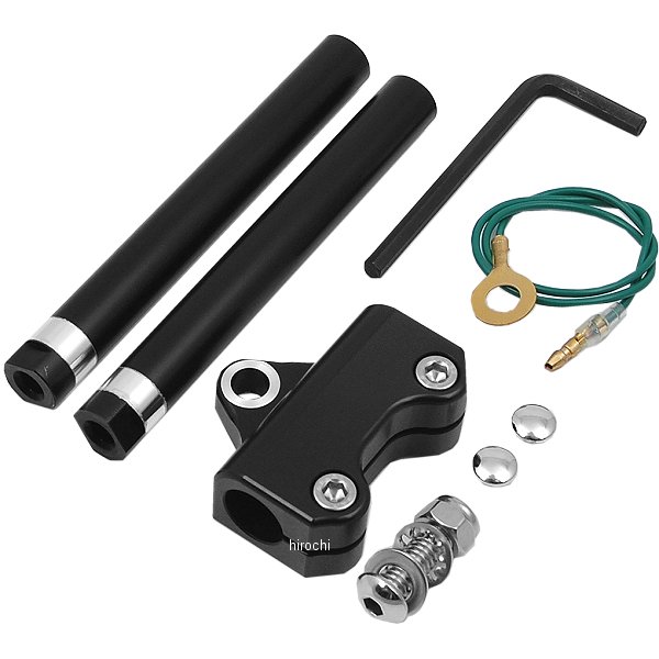 884215-BA ポッシュ POSH ハンドルバータイプフロントウインカーステー 96年-08年 ダイナ、ソフテイル 黒 M8