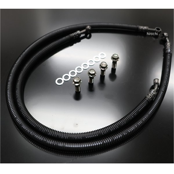 8953 ビーアールシー BRC 前後ブレーキホースセット シングルディスク用 82年 Z400FX (E4) 黒