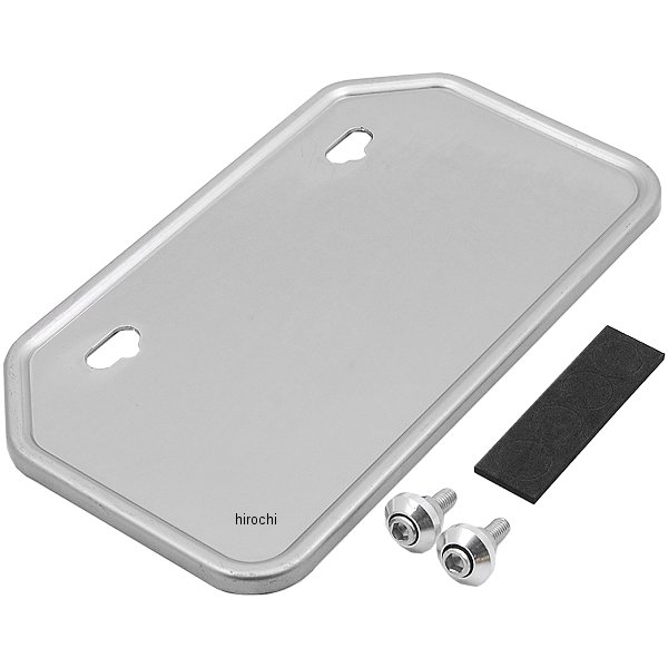 900110 NBS バイクパーツセンター ナンバープレートベース 50-125cc用 山型 シルバー