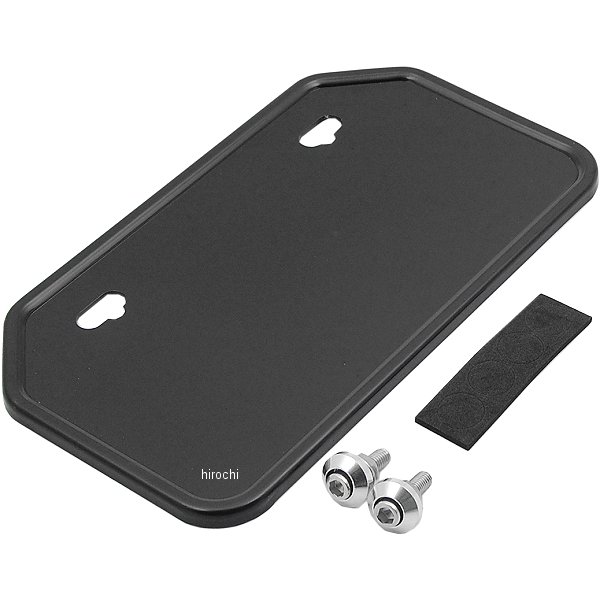 900111 NBS バイクパーツセンター ナンバープレートベース 50cc-125cc用 山型 黒