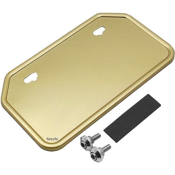 900114 NBS バイクパーツセンター ナンバープレートベース 50cc-125cc用 山型 ゴールド