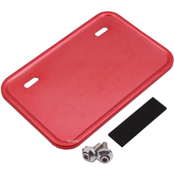 900118 NBS バイクパーツセンター ナンバープレートベース 50cc-125cc用 四角 赤