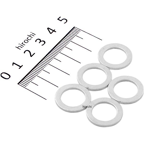 900308 NBS バイクパーツセンター アルミシーリングワッシャー 汎用 12mm×18mm×1.5mm 5枚入り
