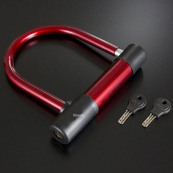 900904 NBS バイクパーツセンター U字ロック ワイドタイプ 赤 10本セット