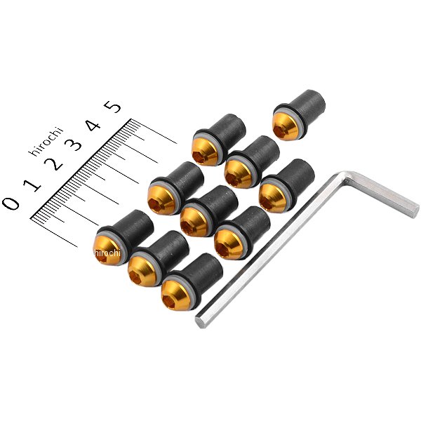 901903 NBS バイクパーツセンター ウェルナット 汎用 ゴールド 10個入り