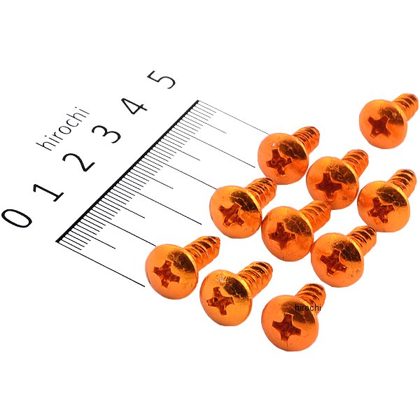 9042 NBS バイクパーツセンター アルミビス 5mm×15mm ゴールド 10本入り