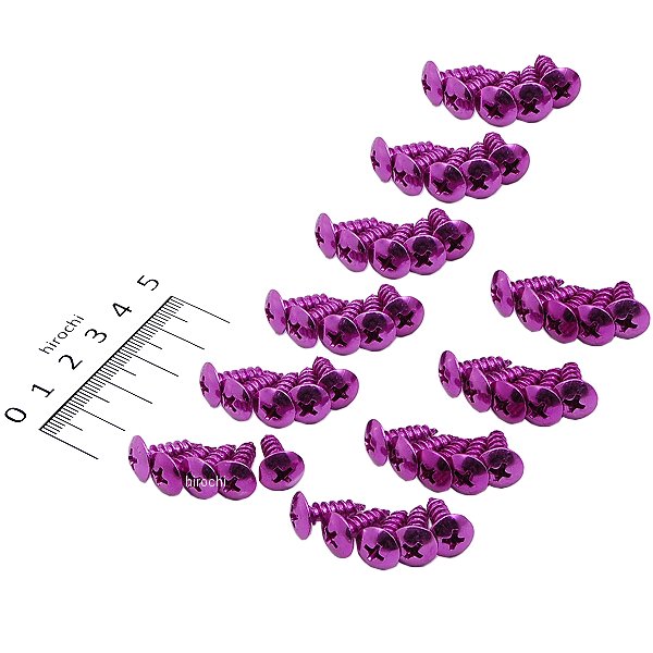 904301 NBS バイクパーツセンター アルミビス 5mm×15mm パープル 50本入り