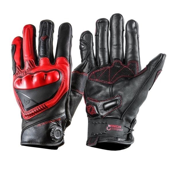 905260 NBS バイクパーツセンター DS-A8 DUHAN バイクグローブ WINCH compact L 黒/赤
