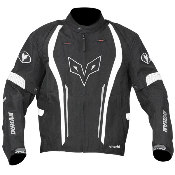 905450 NBS バイクパーツセンター DUHAN ウインドプロテクション ライディング ジャケット 黒×白 Lサイズ