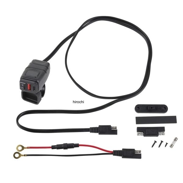 907612 NBS バイクパーツセンター USB電源 A-C デュアル ハンドルマウントタイプ