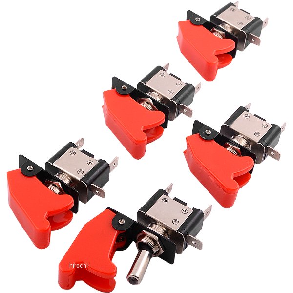 908901 NBS バイクパーツセンター ミサイルスイッチ 汎用 ON/OFFタイプ 赤 5個入り