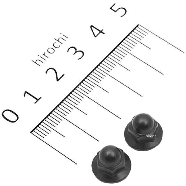 900085-K2 ポッシュ POSH フランジ袋ナットセット M5 P0.8 黒 2個入り