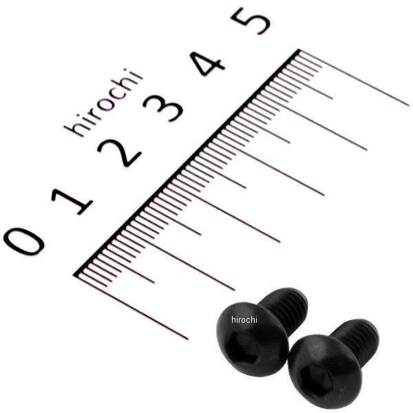 900850-B9 ポッシュ POSH ボタンキャップボルトセット 汎用 M6x10mm ステンレス 2本入り 黒