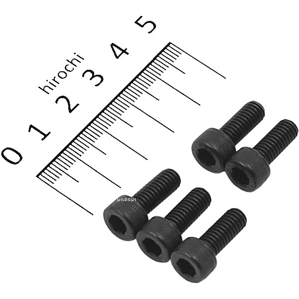 900615-K1 ポッシュ POSH キャップボルトセット 汎用 M6x15mm ステンレス 5本入り 黒