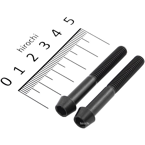 900645-T9 ポッシュ POSH テーパーキャップボルトセット 汎用 M6x45mm P-1.0 ステンレス 2本入り 黒