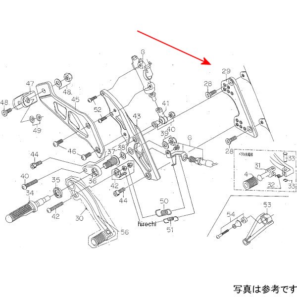 9022-H55-50 ビート BEET H/B RH Pプレート CB400SF H-V