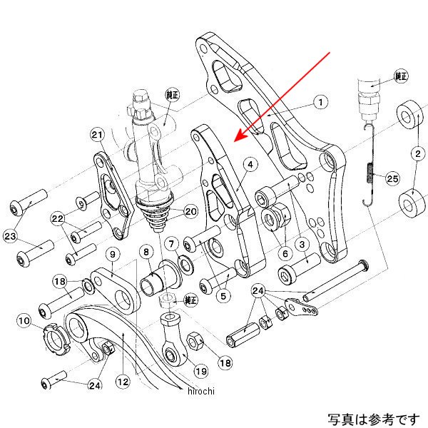 9022-K71-09 ビート BEET H/B RH ホルダー ZEPHYR750